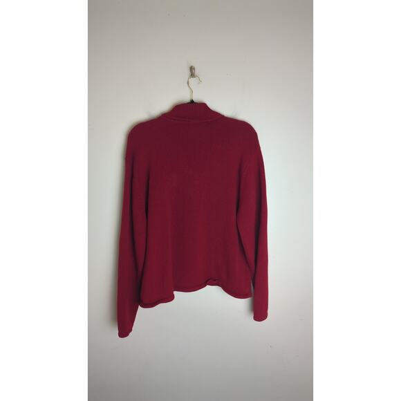 Vintage Cottagecore Knit Embroidered Beaded Sweater Cardigan Women's Size XL - Picture 7 of 9